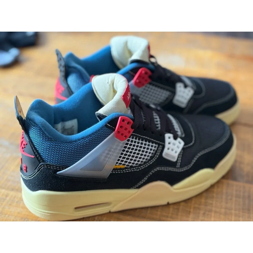 Jordan 4 Retro Union Off Noir Mens Size 8 Retro SP Shoes EUC Blue Black